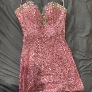 Dancing queen women’s pink sequin dress
